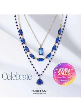 Park Lane " Celebrate Sapphire Season " 3 in 1 Tennis Necklace